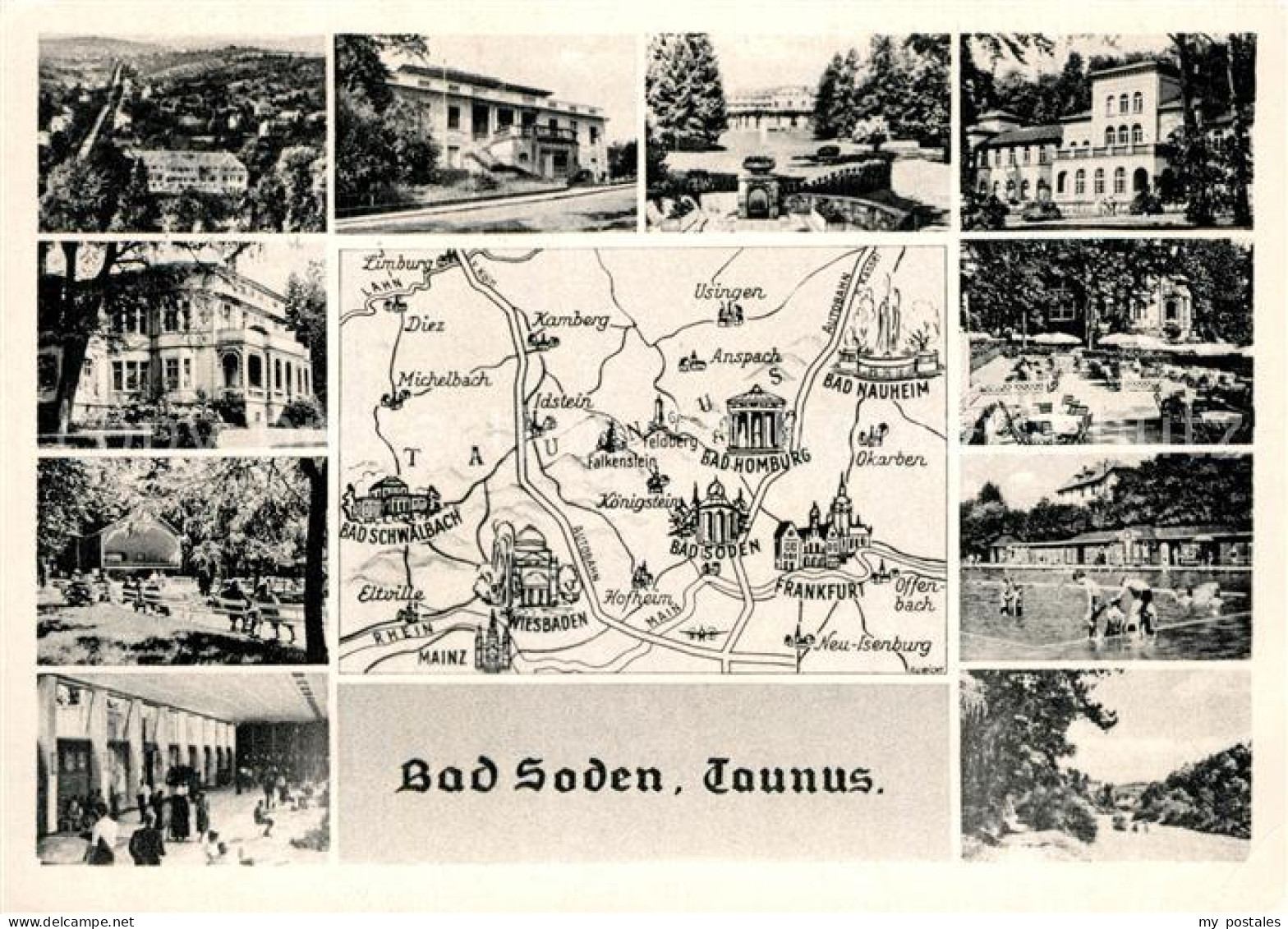 73334425 Bad Soden Taunus Kuranlagen Heilquellen Teilansichten Bad Soden Taunus - Bad Soden