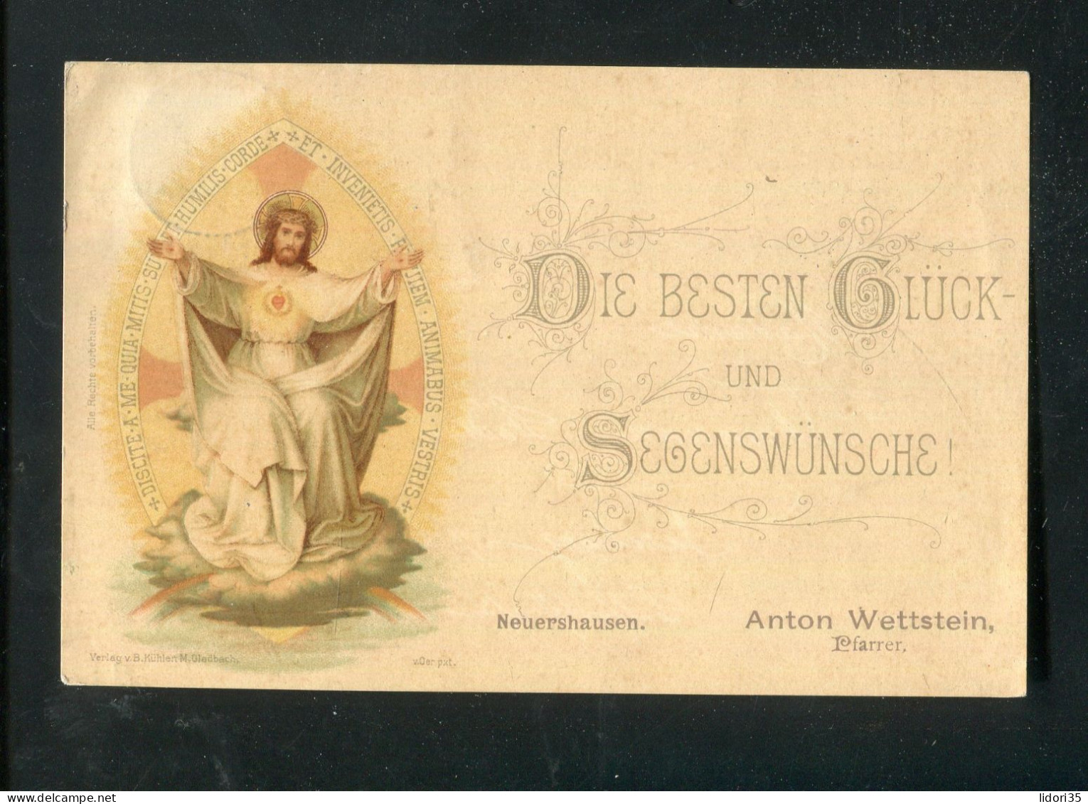 "DIE BESTEN GLUECKS- UND SEGENSWUENSCHE" 1900, Fruhe Color-AK (L1206) - Heiligen