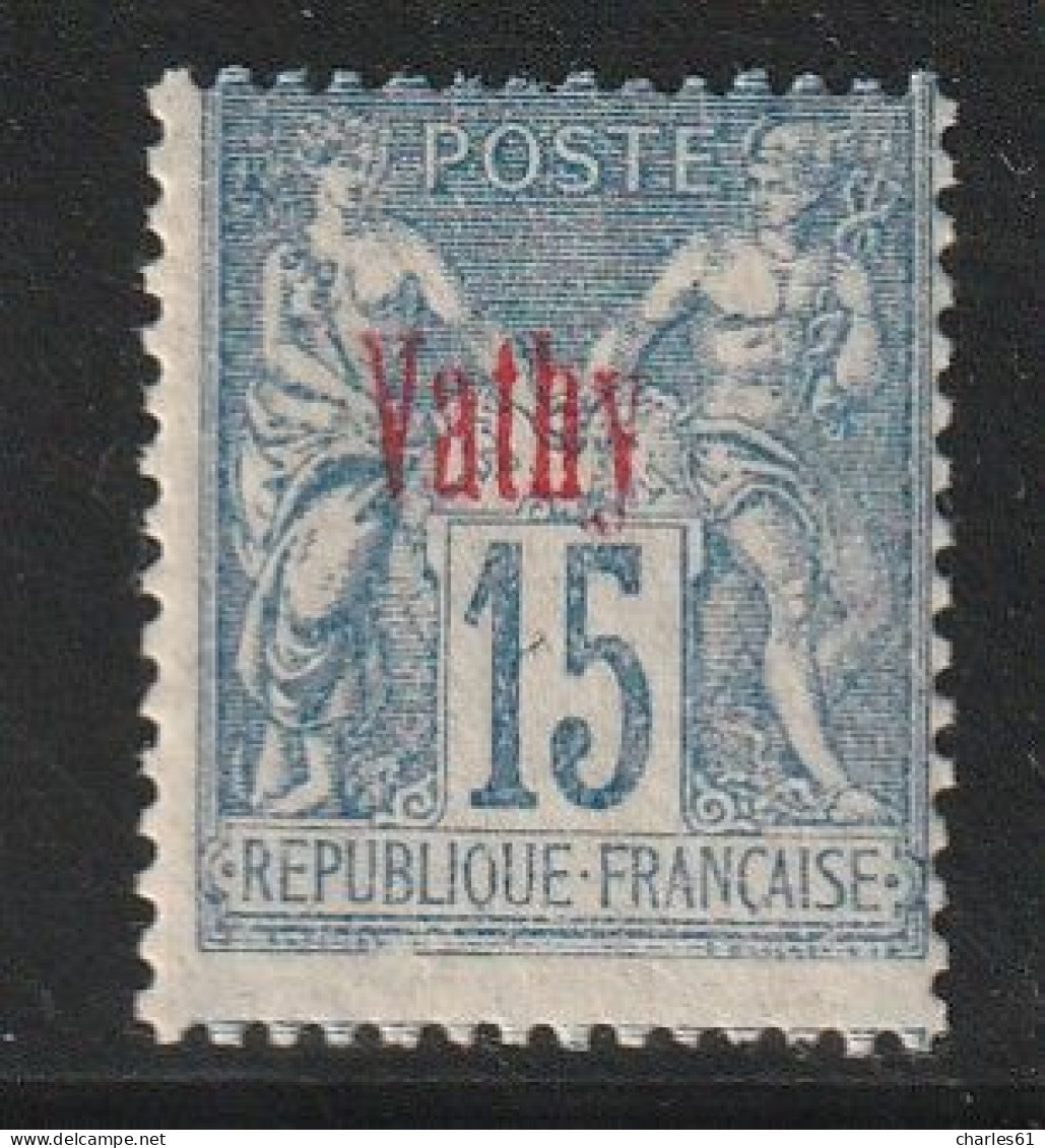 VATHY - N°6 ** (1893-1900) 15c Bleu - Unused Stamps