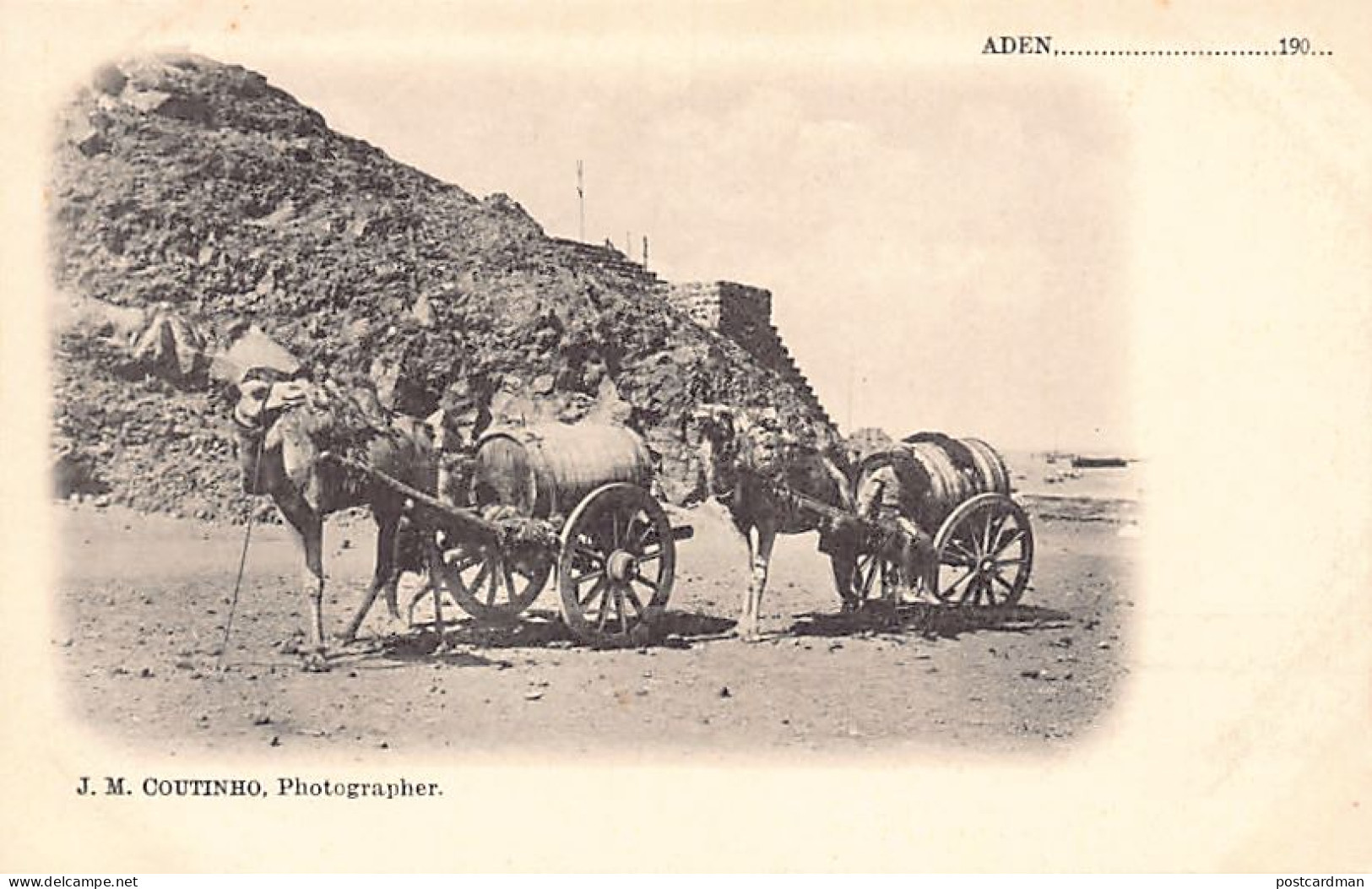 Yemen - ADEN - Water Carts - Publ. J. M. Coutinho, Publisher In Zanzibar  - Yémen