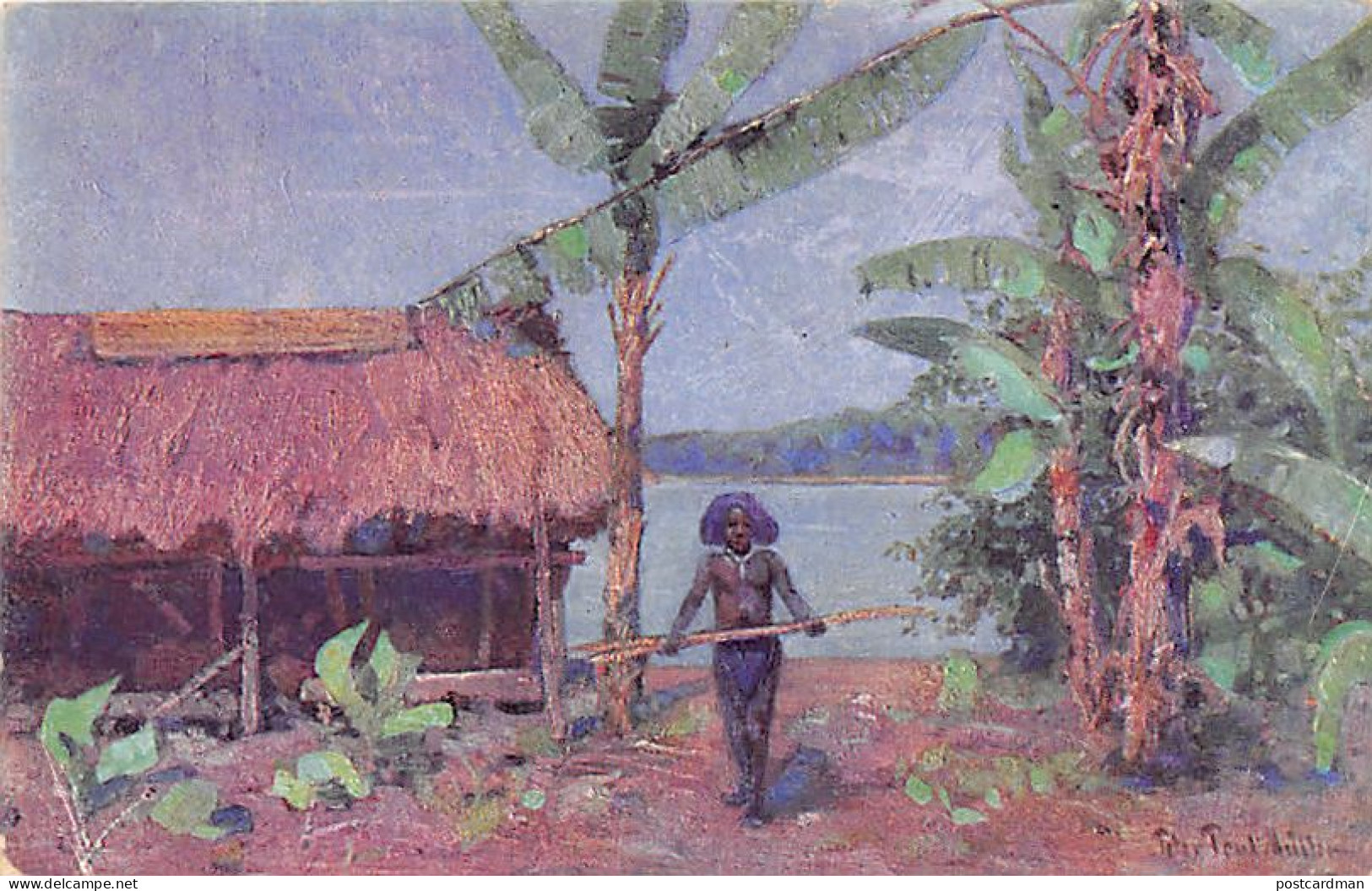 German New Guinea - Deutsch-Neu-Guinea - Papuan Native, From A Painting By Prof. Peter Paul Müller - Publ. Kolonialkrieg - Papua Nuova Guinea
