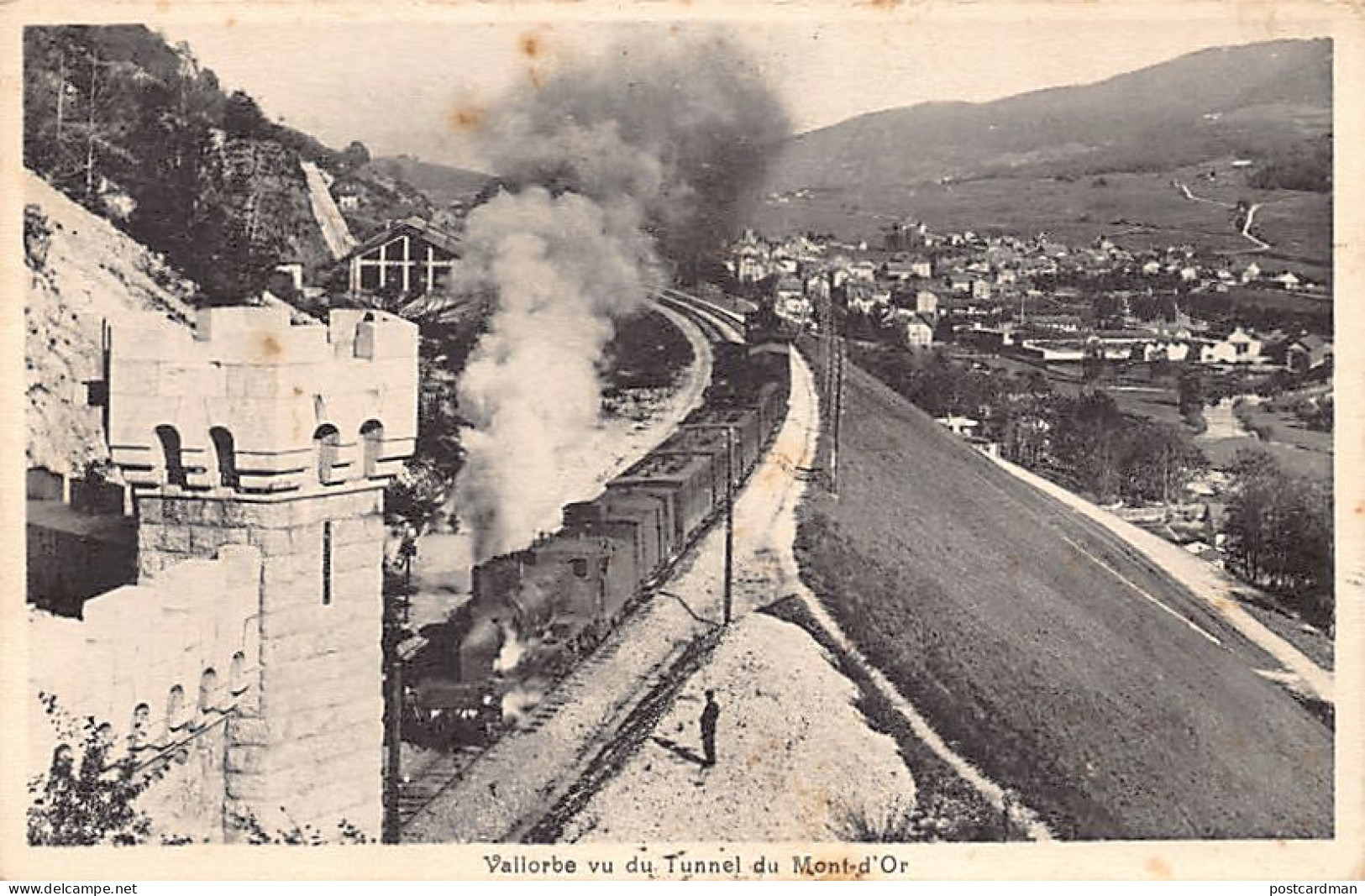 VALLORBE (VD) Vu Du Tunnel Du Mont D'Or -  Chemin De Fer Vapeur - Ed. Grand Magasin Au Louvre  - Vallorbe