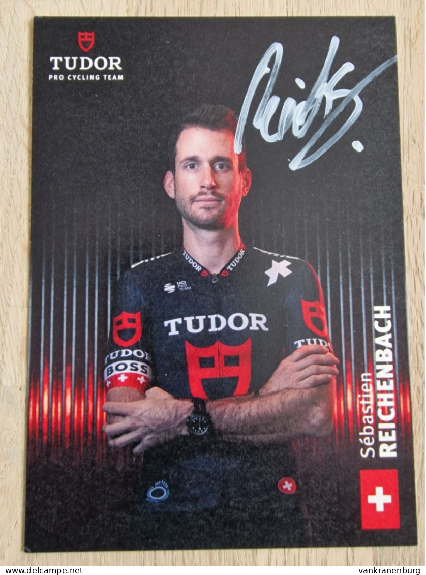 Card Sebastien Reichenbach - Team Tudor - 2024 - Original Signed - Cycling - Cyclisme - Ciclismo - Wielrennen - Cycling