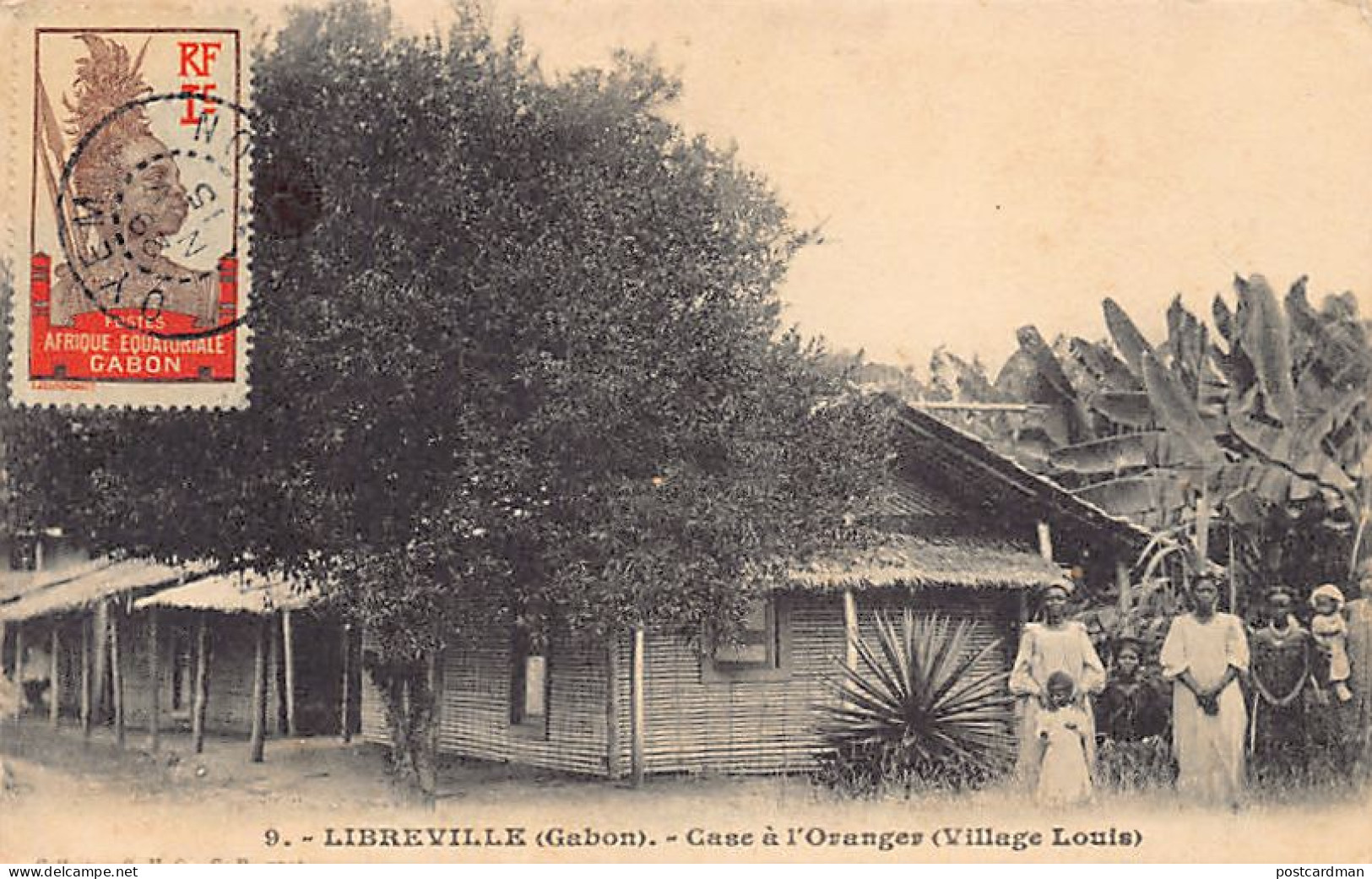 Gabon - LIBREVILLE - Case à L'Oranger (Village Louis) - Ed. S.H.O. - G.P. 9 - Gabon