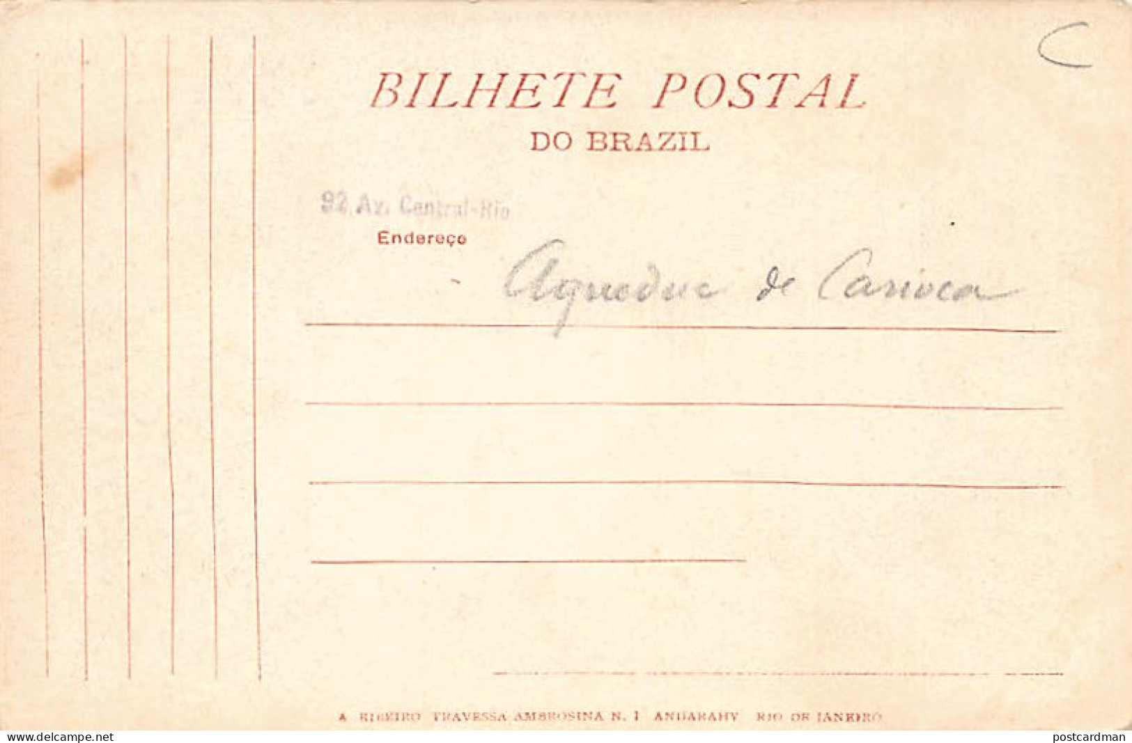 Brasil - RIO - Aqueducto Da Carioca - Ed. A. Ribeiro 85 - Other & Unclassified