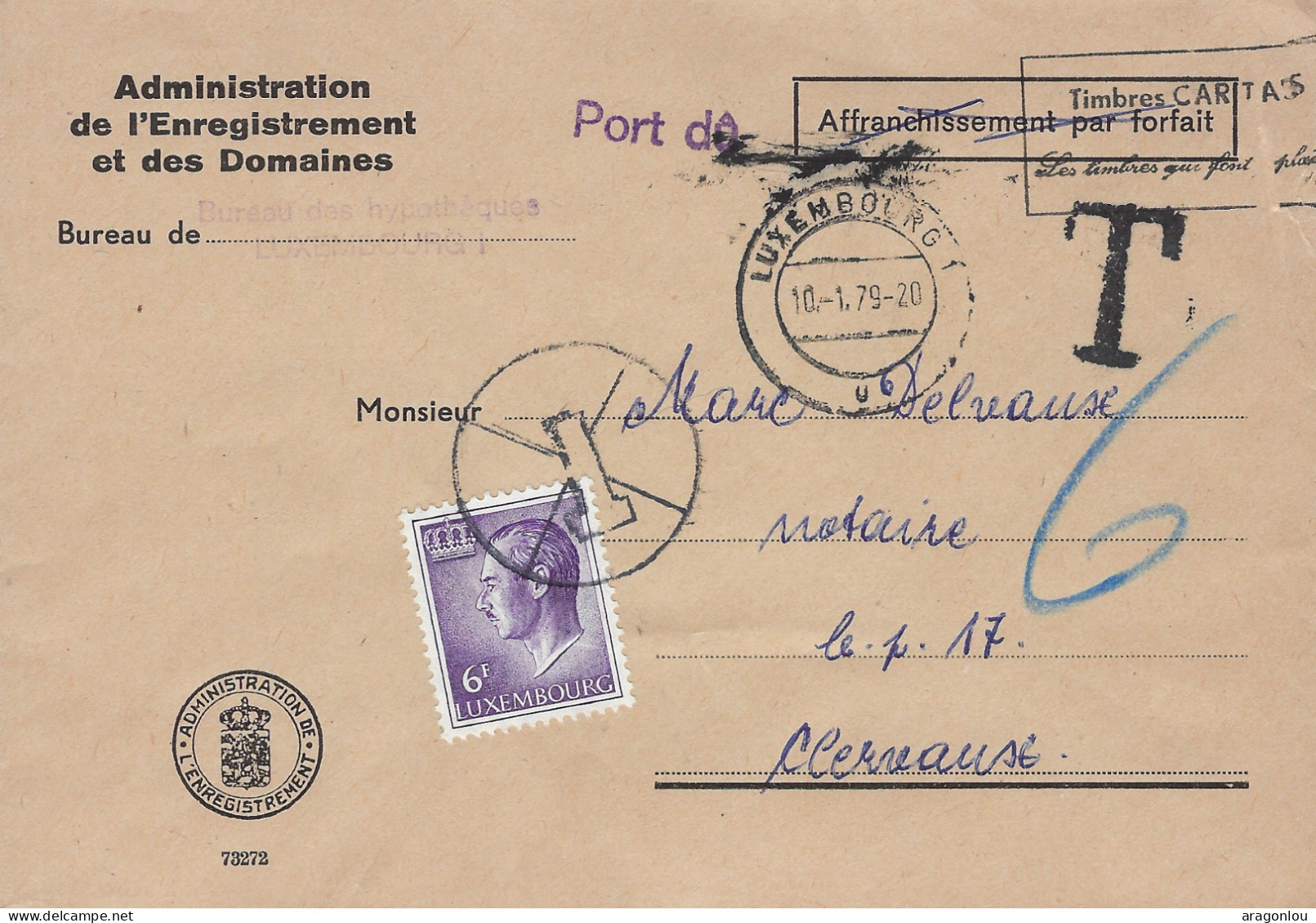 Luxembourg - Luxemburg - Lettre   TAXES   1979 - Strafport