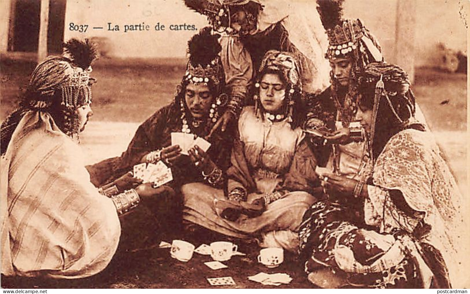 Algérie - La Partie De Cartes - Ouled-Naïls - Ed. A.F. 8037 - Femmes