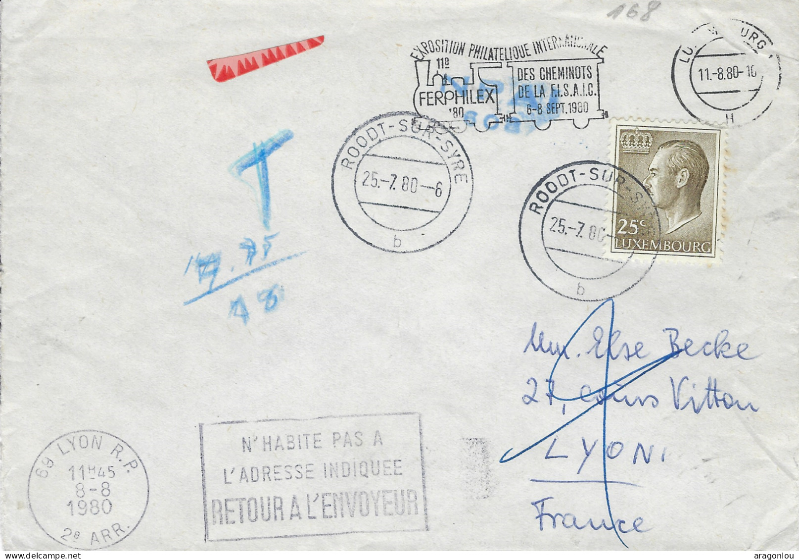 Luxembourg - Luxemburg - Lettre   TAXES   1980 - Postage Due