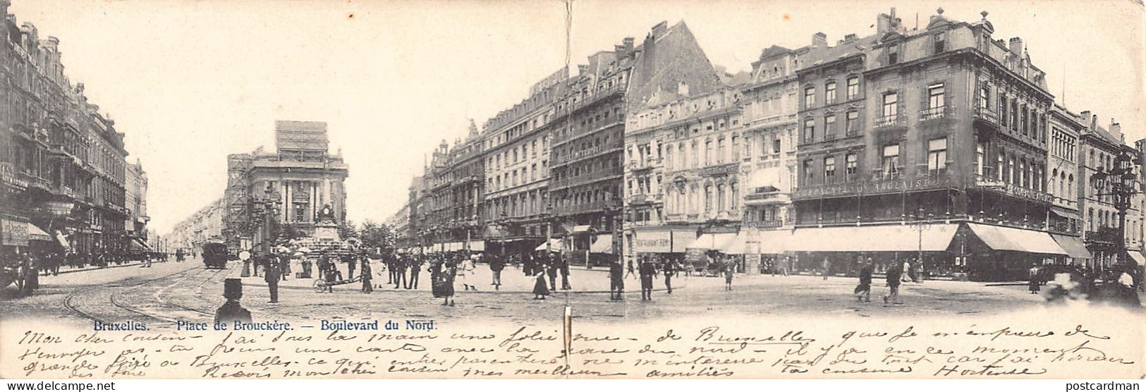 Belgique - BRUXELLES - Carte Panoramique - Place De Brouckère - Boulevard Du Nord - Prachtstraßen, Boulevards