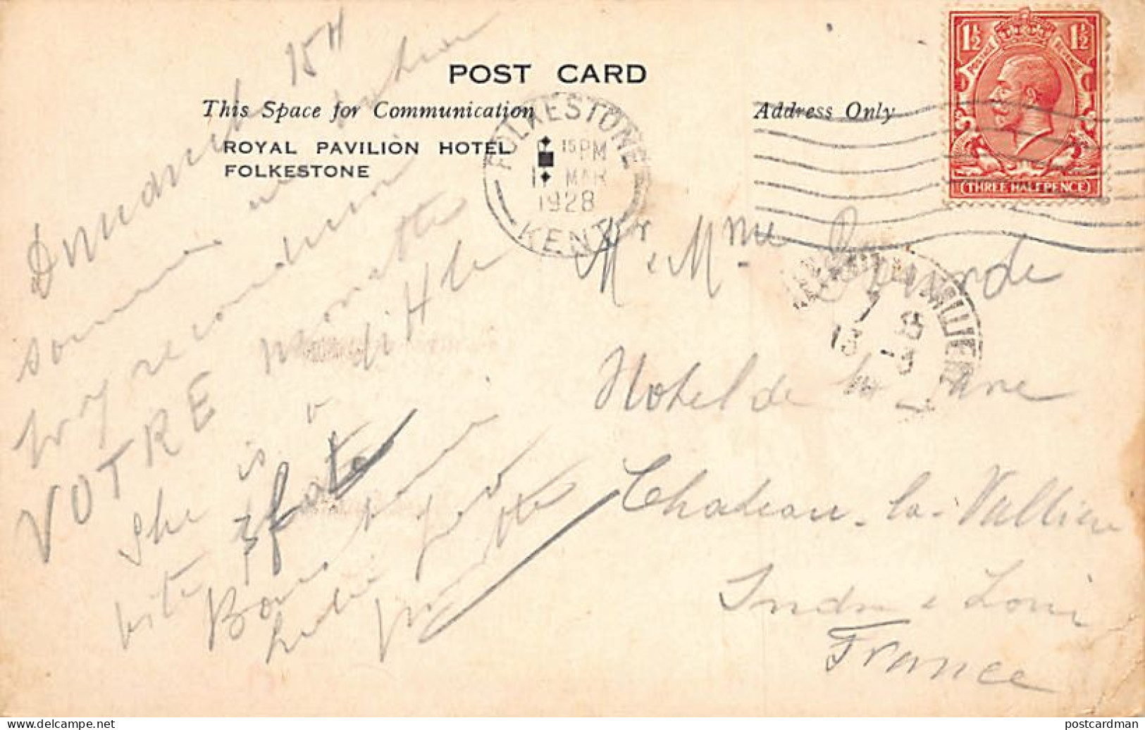 England - FOLKESTONE - Royal Pavilion Hotel - Folkestone