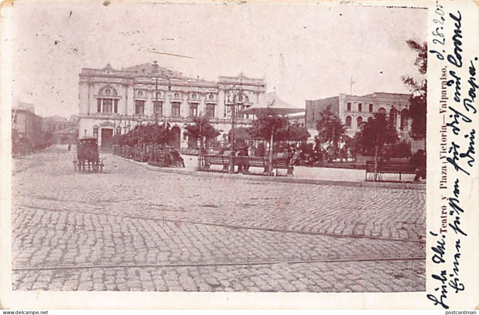 Chile - VALPARAISO - Teatro Y Plaza Victoria - Ed. Desconocido  - Chile