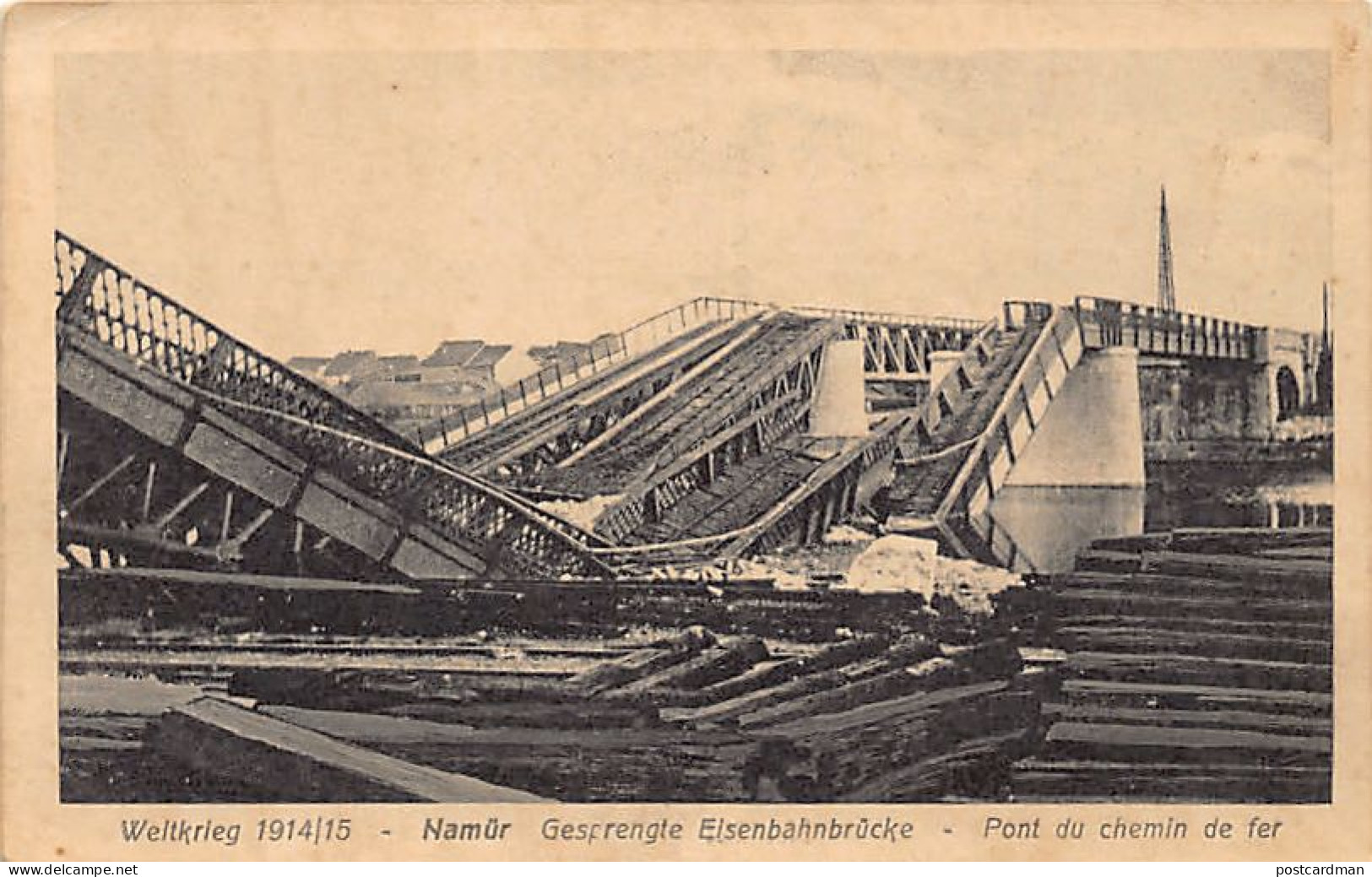 NAMUR - Pont Du Chemin De Fer Détruit En 1914 - Ed. W. Capus (Luxembourg) 251 - Namur