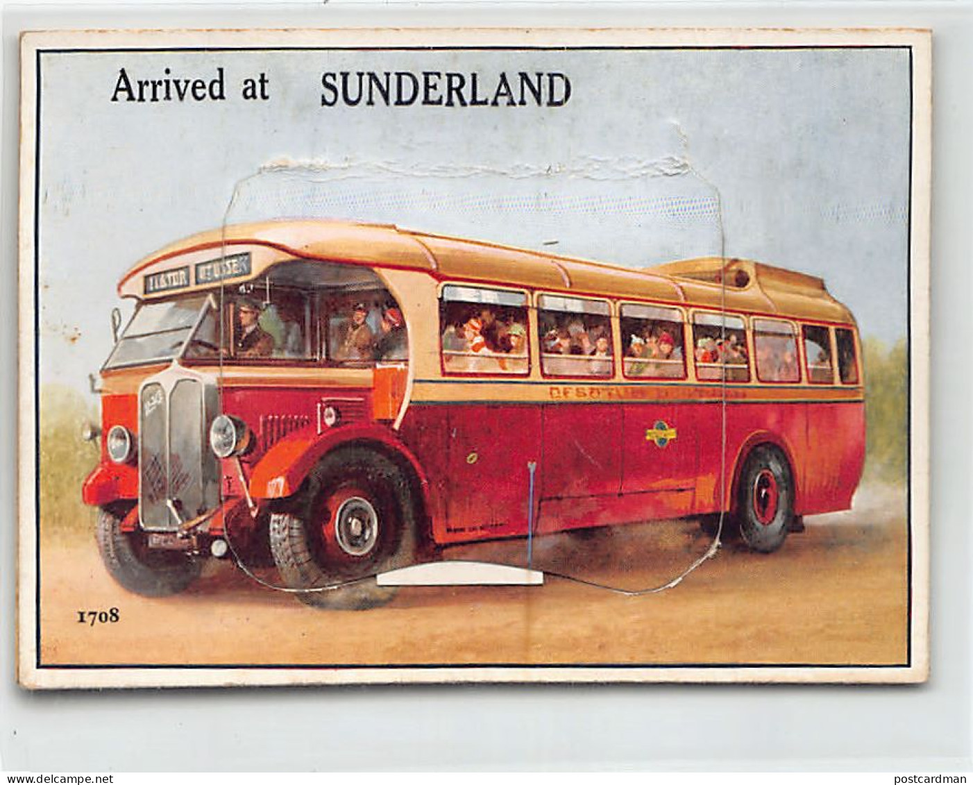 England - SUNDERLAND - Bus - Sachet Postcard - Other & Unclassified