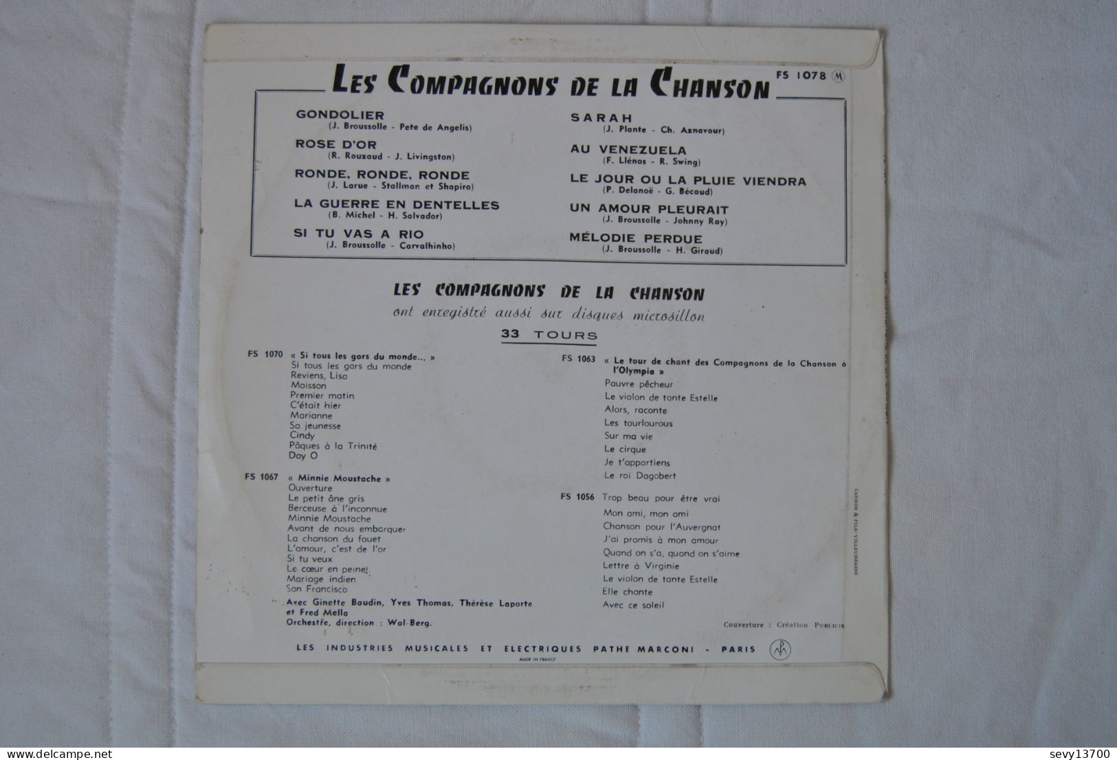 3 Disques Les Compagnons De La Chanson - Disque 25 Cm 33 FS 1078 M, Columbia - 2 Disques 45 Tours SCRF 463 Et SCRF 480 - Other & Unclassified