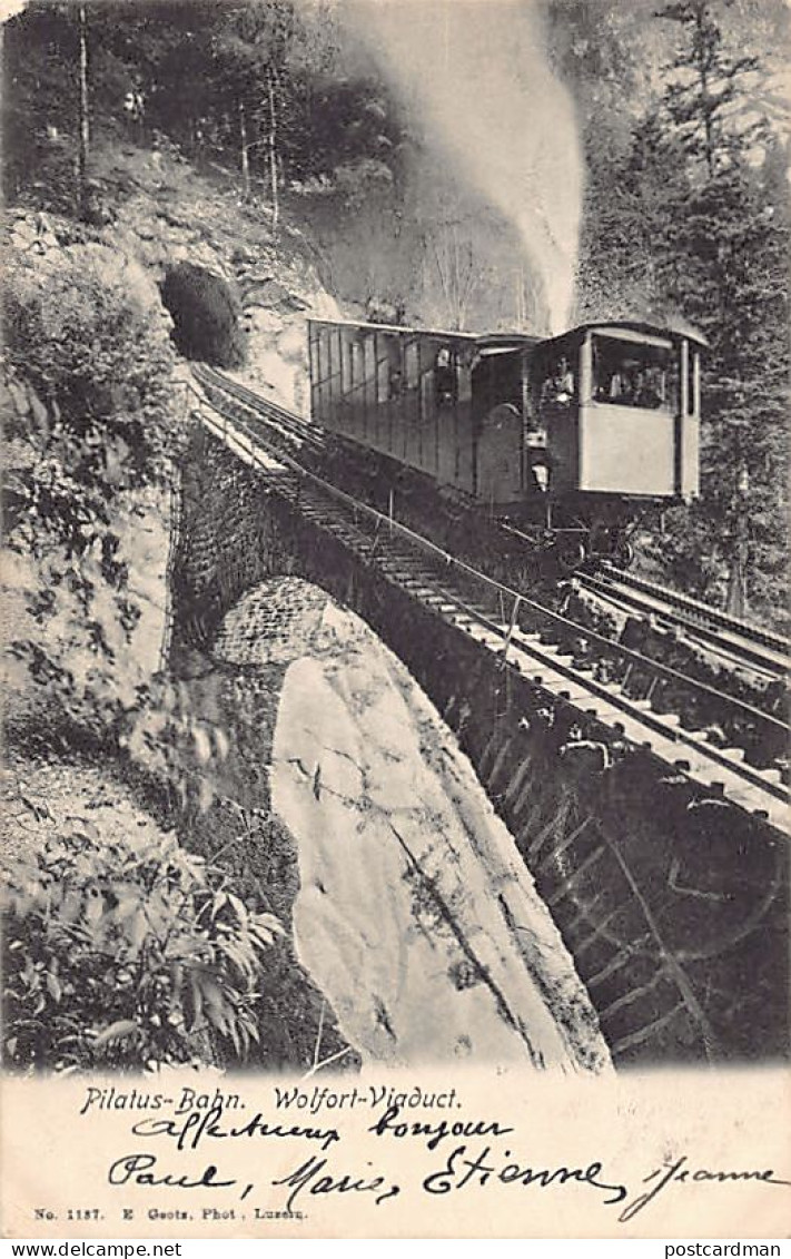 Pilatus Bahn (OW) Wolfort-Viaduct - Zahnradbahn - Verlag E. Goetz 1137 - Autres & Non Classés