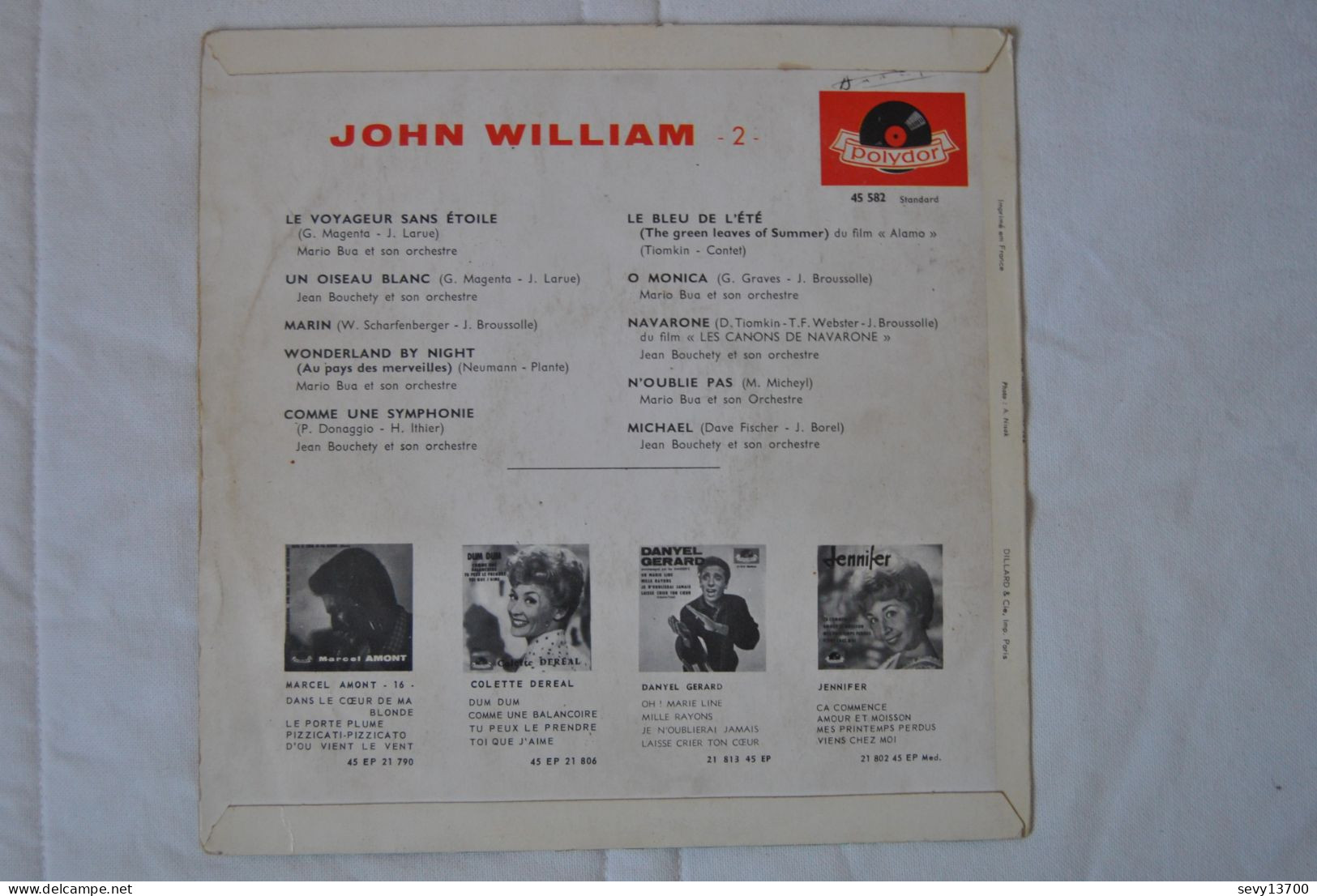 Disque 25 Cm Polydor 45 582 - John William - Le Voyageur Sans étoile, Un Oiseau Blanc .... - Altri & Non Classificati