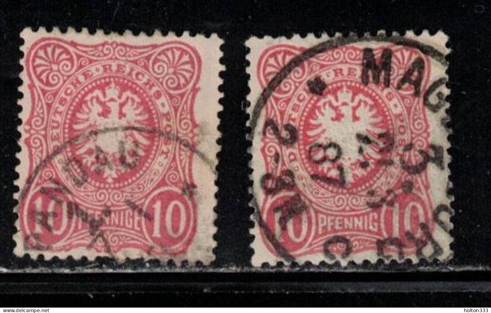 GERMANY Scott # 31, 39 Used -  Pfennige & Pfennig Spelling For Denomination - Used Stamps