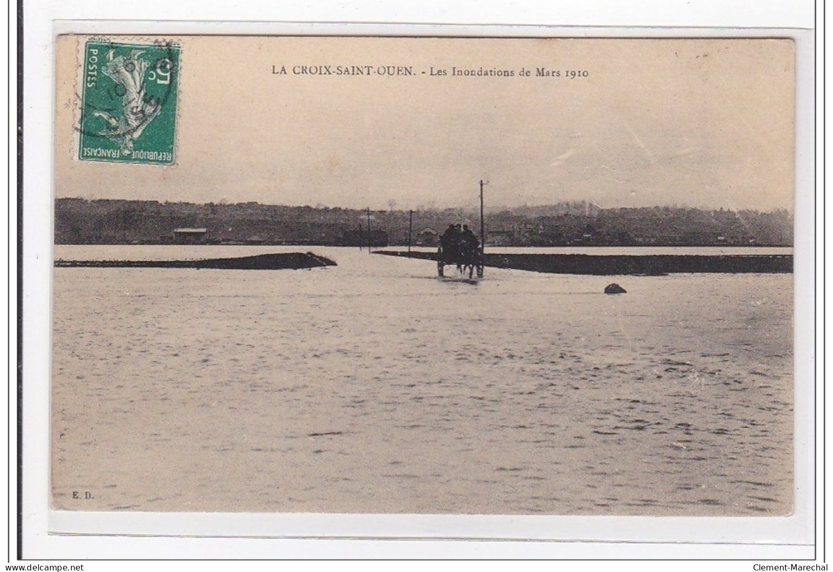 LA CROIX-SAINT-OUEN : Les Innondations De Mars 1910 - Tres Bon Etat - Sonstige & Ohne Zuordnung