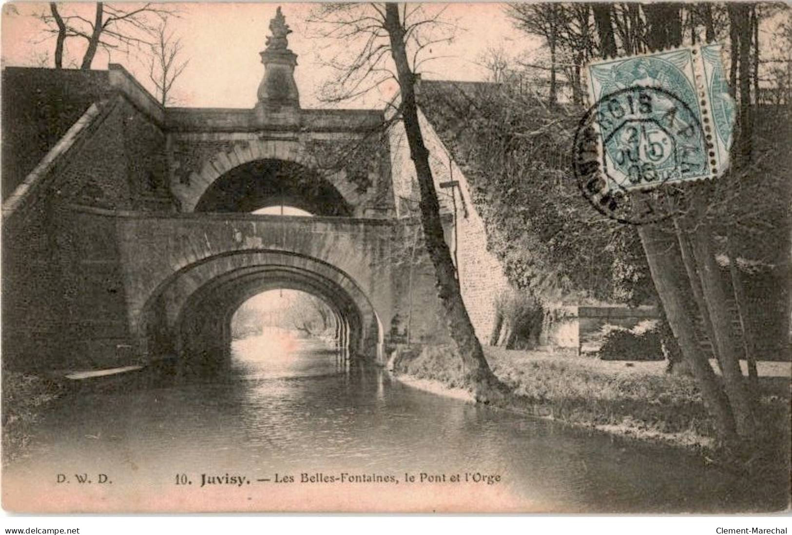 JUVISY-sur-ORGE: Les Belles-fontaines, Le Pont Et L'orge - Très Bon état - Juvisy-sur-Orge