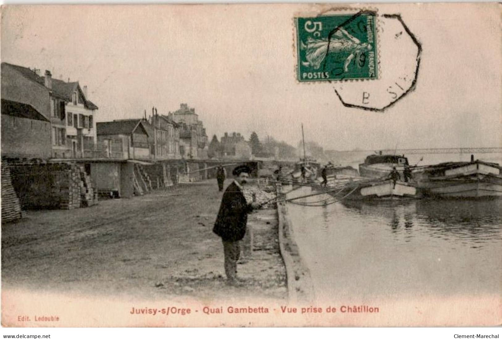 JUVISY-sur-ORGE: Quai Gambetta Vue Prise De Châtillon - état - Juvisy-sur-Orge