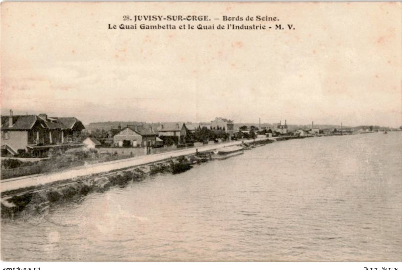 JUVISY-sur-ORGE: Bords De Seine, Le Quai Gambetta Et Le Quai De L'industrie - Très Bon état - Juvisy-sur-Orge