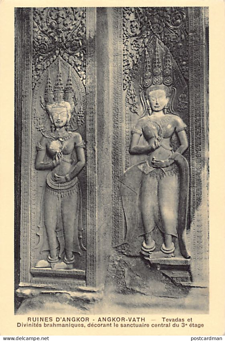 Cambodge - Ruines D'Angkor - ANGKOR VAT - Divinités Brahmaniques - Ed. Nadal  - Cambodge