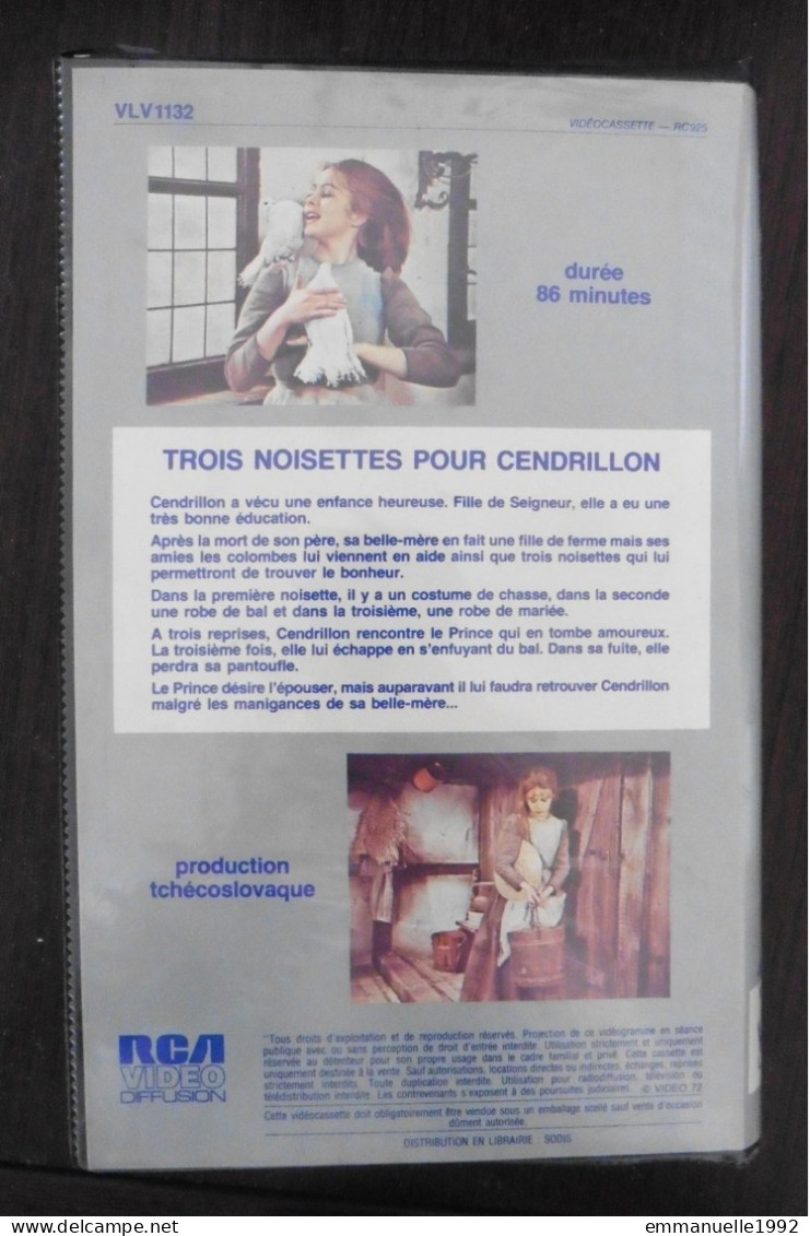 VHS Trois Noisettes Pour Cendrillon Film Tchèque 1973 Version Française - RARE !! Libuše Šafránková Pavel Trávníček - Kinderen & Familie
