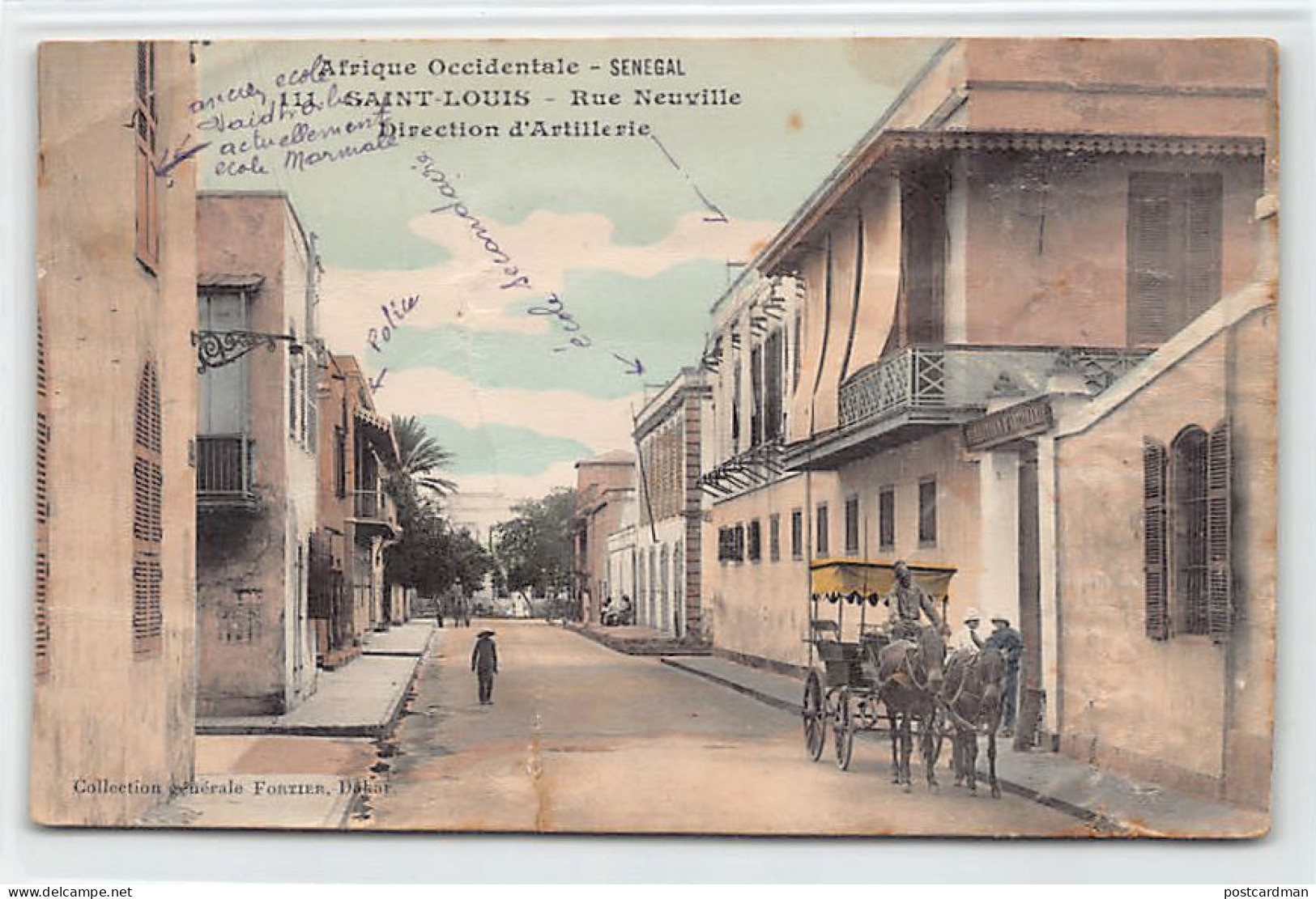 Sénégal - SAINT-LOUIS - Rue Neuville, Direction D'Artillerie - VOIR LES SCANS PO - Sénégal