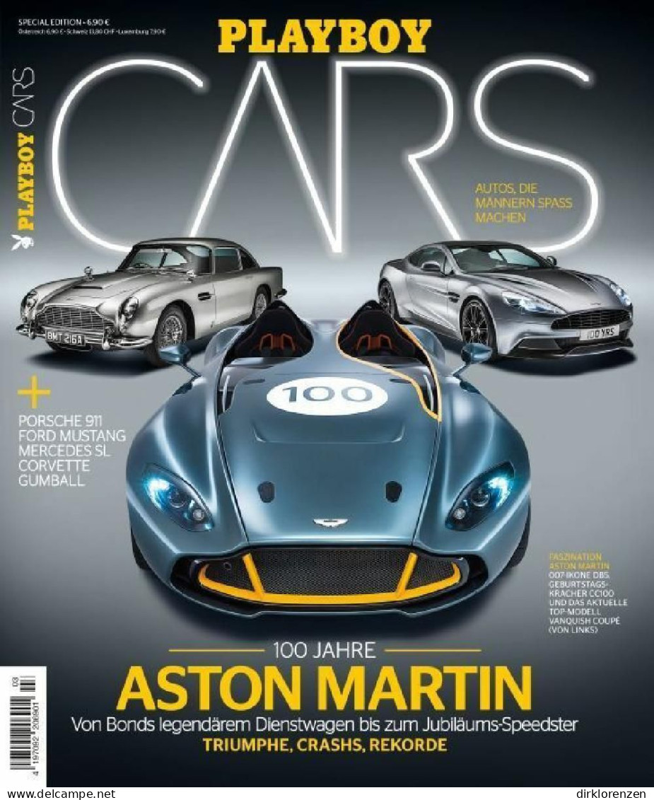 Playboy Special Magazine Germany 2013 Cars Aston Martin Porsche Ford Mustang - Ohne Zuordnung