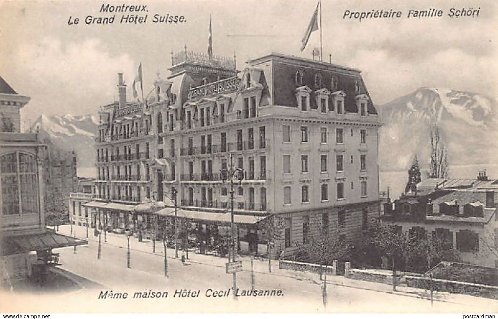 MONTREUX (VD) Le Grand Hôtel Suisse Propriétaire Famille Schöri - Même Maison Hôtel Cecil Lausanne - Ed. G. Lips  - Montreux