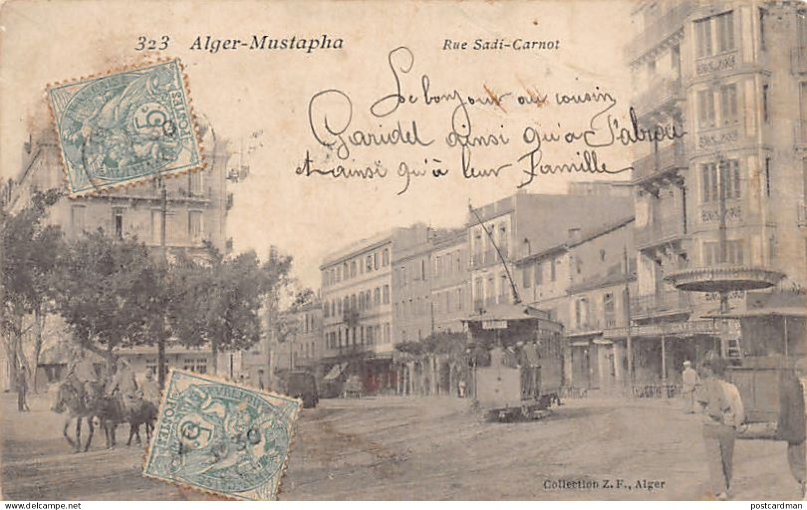 Algérie - Alger MUSTAPHA - Rue Sadi Carnot - Tramway - Ed. Z.F. 323 - Alger