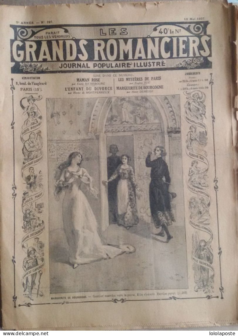 LES GRANDS ROMANCIERS - 58 N° Du Journal Populaire Illustré Du N° 241 à 298 Soit Du 23/04/1926 Au 13/05/1927 - 6 Photos - Collections