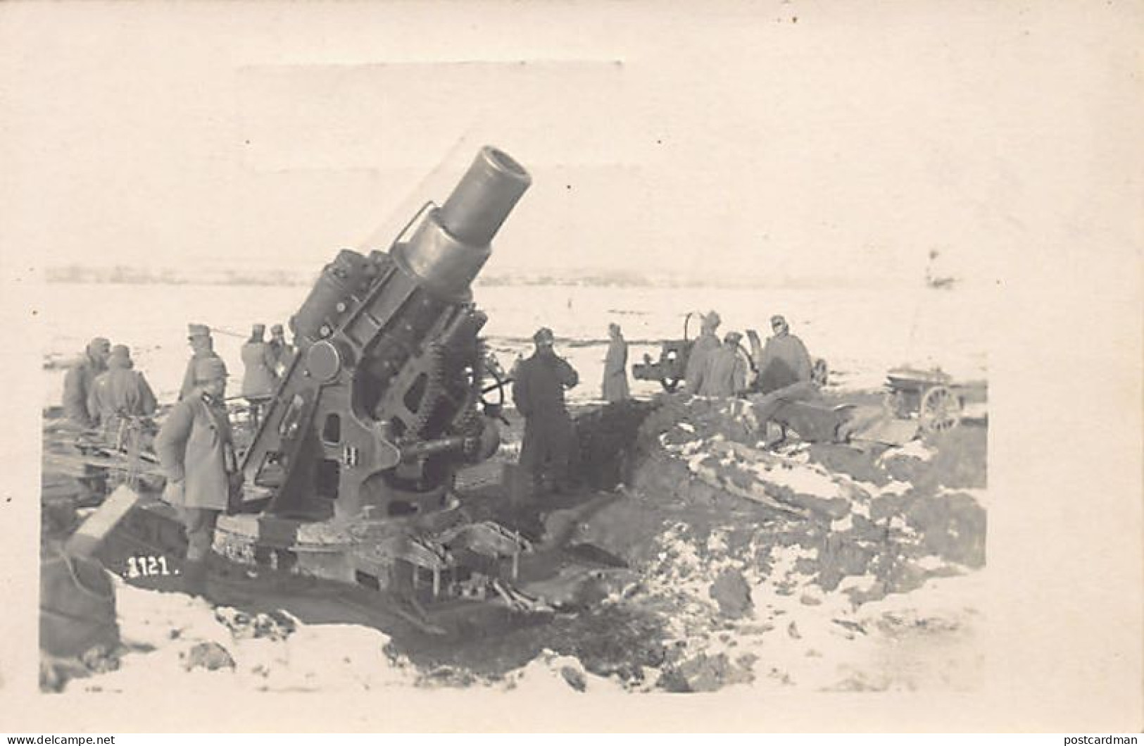 Ukraine - World War One - An Austrian 30.5 Cm Mortar In Firing Position On The Danube River (Dunajetz) - Publ. F. J. Mar - Ukraine