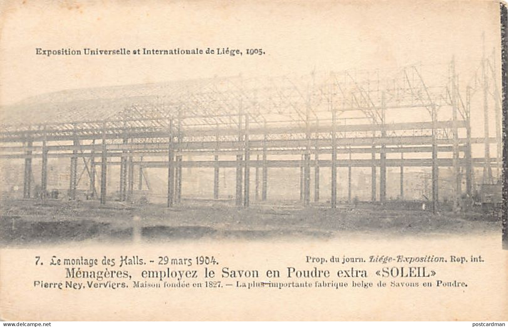 Exposition De Liège 1905 - Le Montage Des Halls - 29 Mars 1904 - Lüttich