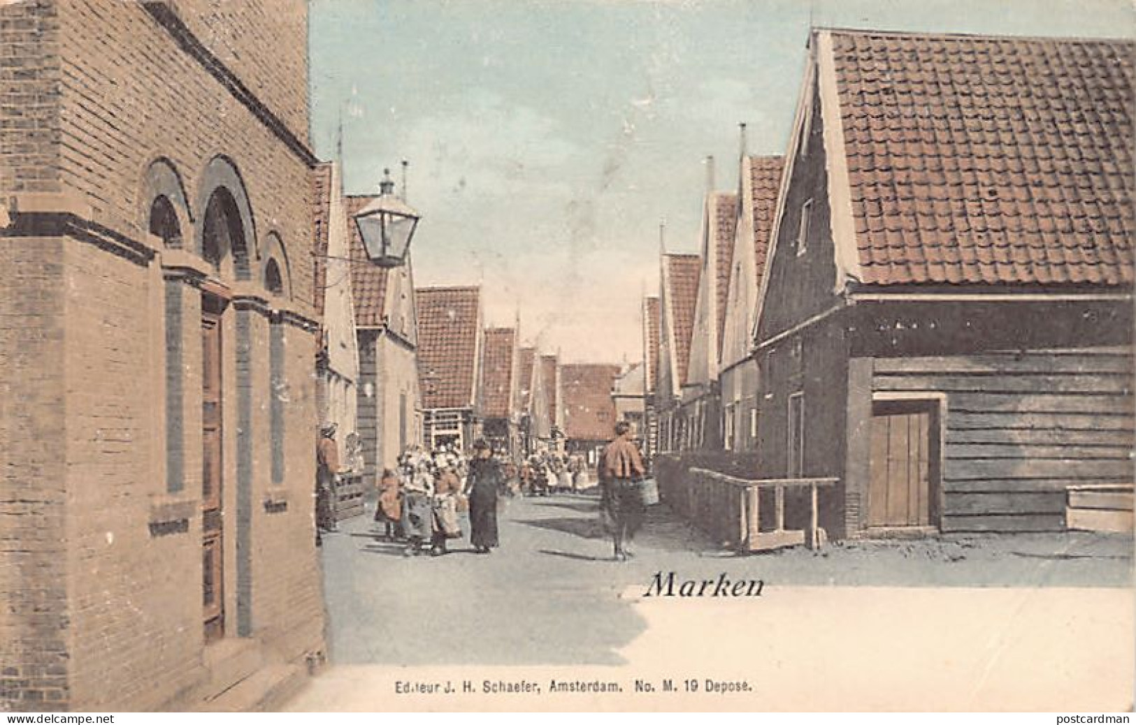 MARKEN (NH) Straat - Uitg. J.H. Schaefer M 19 - Marken