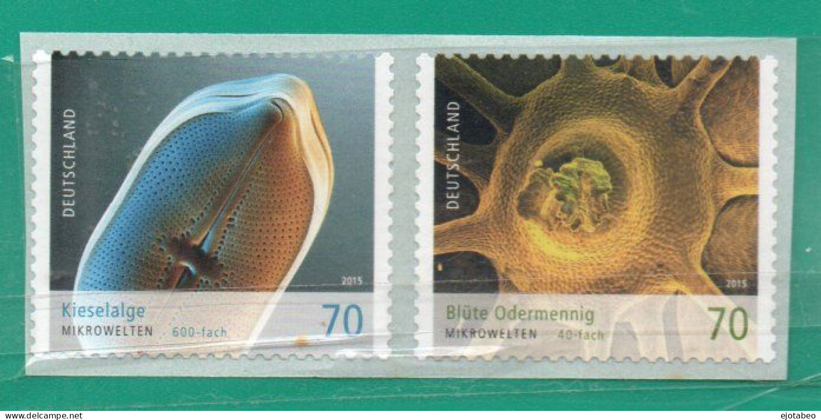 76 Alemania Federal 2015 YT  3000A/3000 Ss Mint TT: Autoadhesivos,Micro Organismos - Unused Stamps