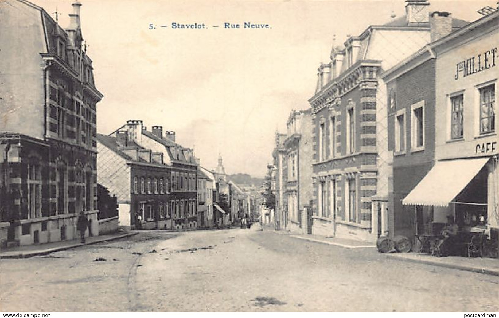 Belgique - STAVELOT (Liège) Rue Neuve - Café Millet - Stavelot