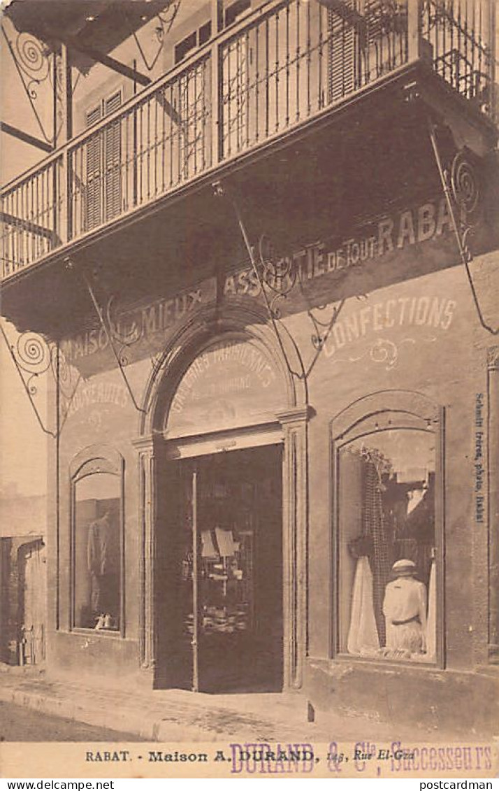 Maroc - RABAT - Maison A. Durand, 143 Rue El-Gza - Confections - Galeries Parisiennes - Ed. Inconnu  - Rabat