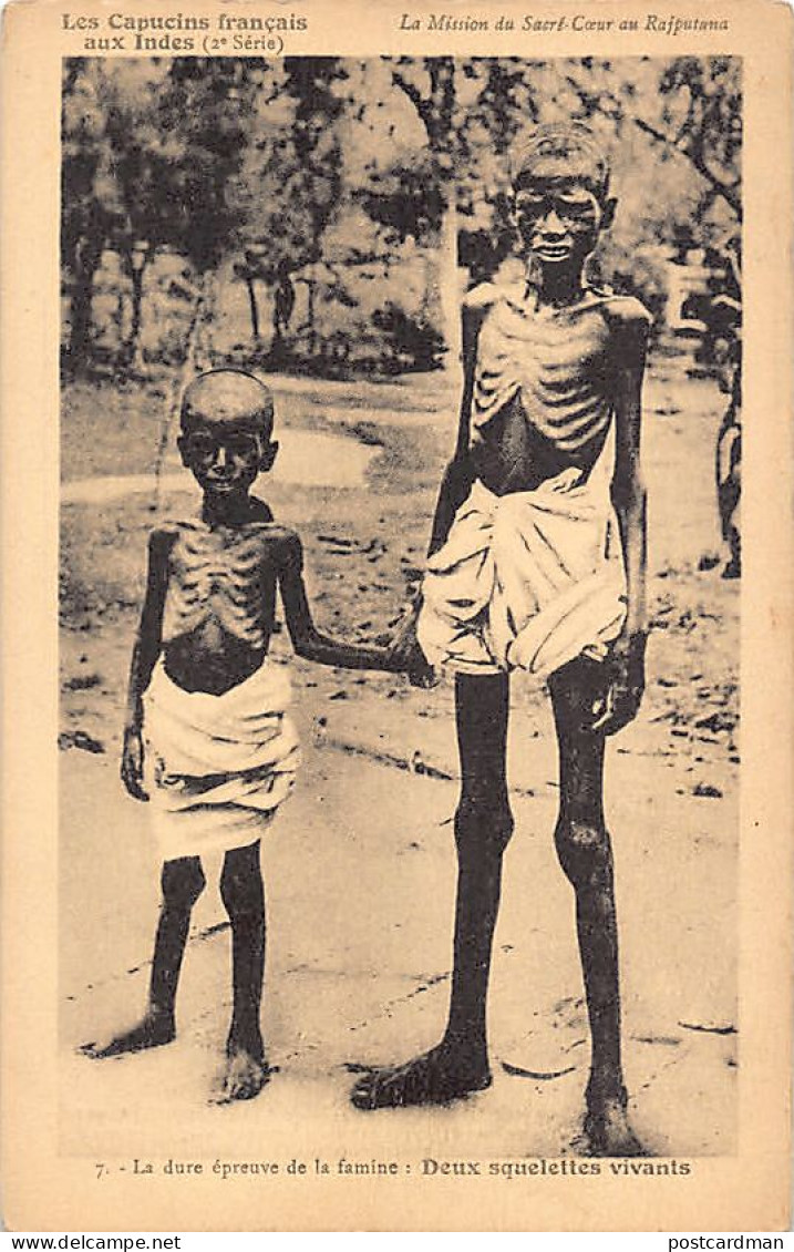 India - Holy Heart Mission In Rajputana (Rajasthan) - The Ordeal Of Famine - Two Living Skeletons - Indien