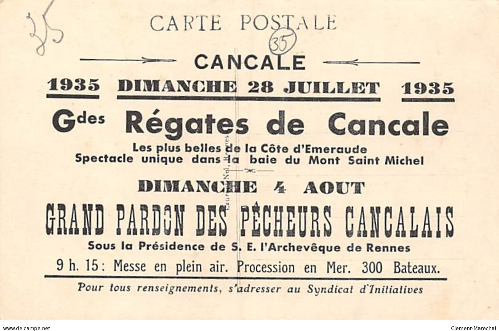 CANCALE - Les Parcs - Au Loin, Le Rocher De Cancale (huitres - Regate - Grand Pardon Des Pecheurs)- Très Bon état - Cancale