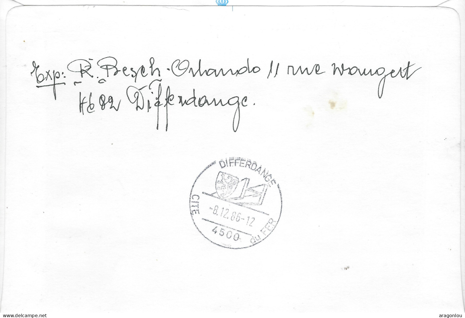 Luxembourg - Luxemburg - Lettre   Recommandé      Caritas  1986 - Briefe U. Dokumente