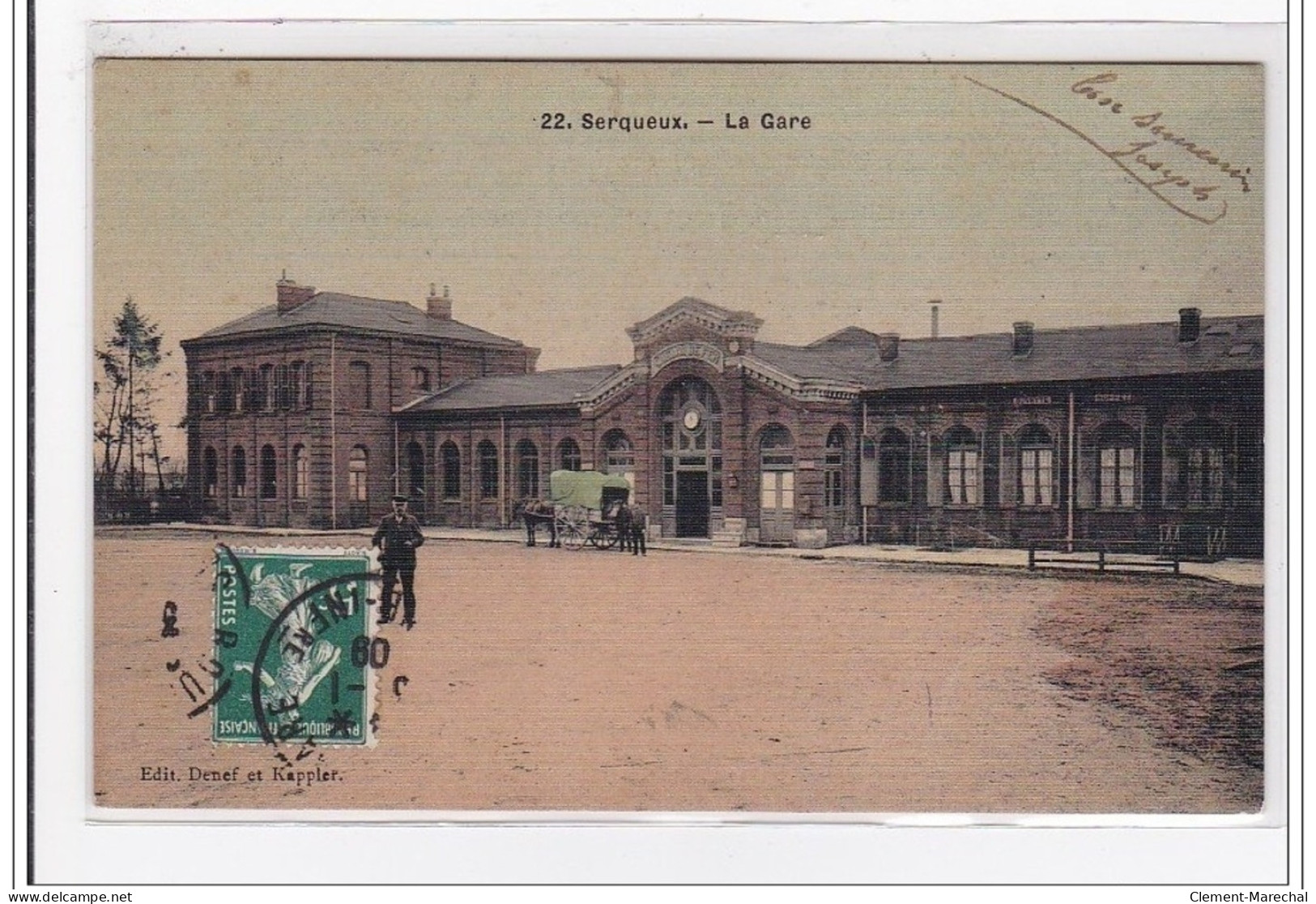 SERQUEUX : La Gare (toillée) - Tres Bon Etat - Sonstige & Ohne Zuordnung
