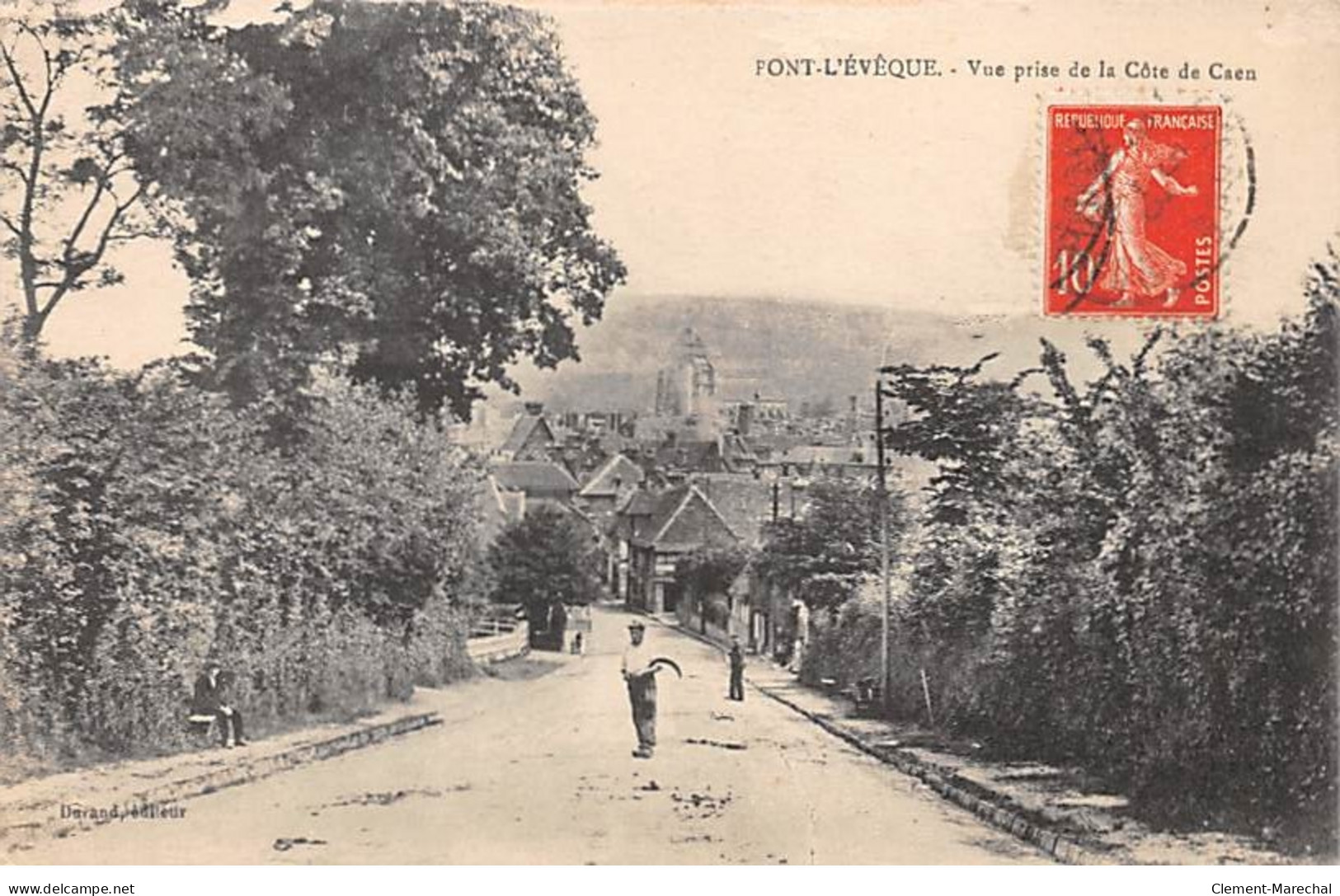 PONT L'EVEQUE - Vue Prise De La Côte De Caen - Très Bon état - Pont-l'Evèque