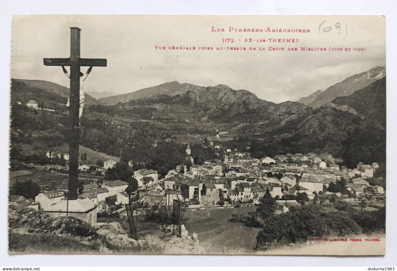 CPA - 09.Ax Les Thermes - Vue Générale Prise Au Dessus De La Croix Des Missions - Ax Les Thermes