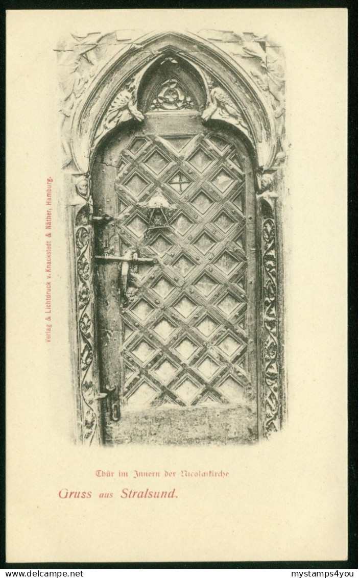 Ak Germany, Stralsund | Thür Im Innern Der Nicolaikirche #ans-2029 - Stralsund