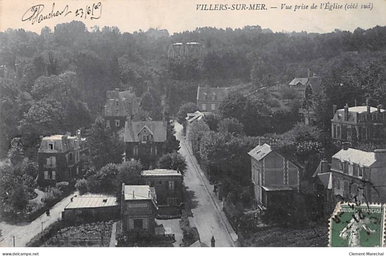 VILLERS SUR MER - Vue Prise De L'Eglise (côté Sud) - Très Bon état - Villers Sur Mer