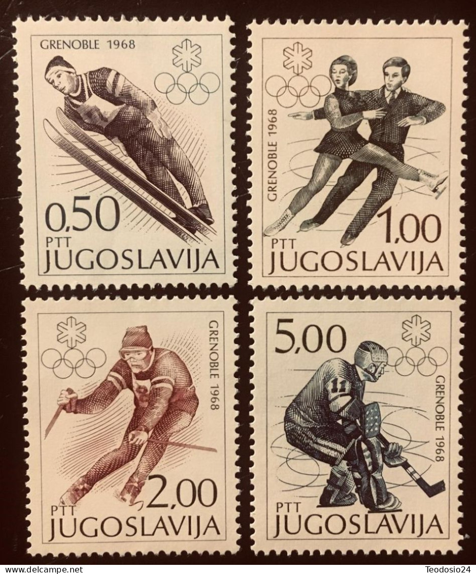 YUGOSLAVIA 1968  1139 A 1142 ** - Unused Stamps