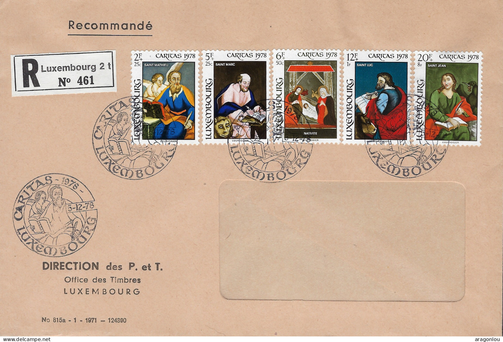 Luxembourg - Luxemburg - Lettre   Recommandé      Caritas  1978 - Storia Postale