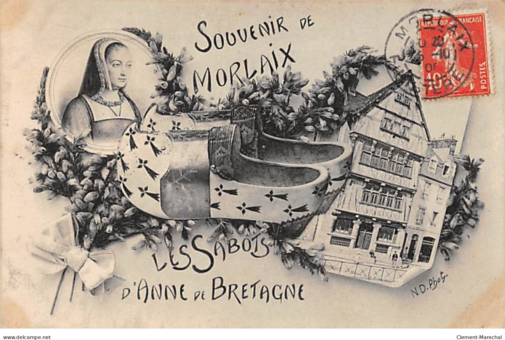 Souvenir De MORLAIX - Les Sabots D'Anne De Bretagne - Très Bon état - Morlaix