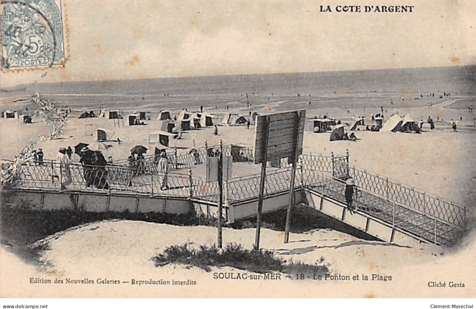 SOULAC SUR MER - Le Ponton Et La Plage - Très Bon état - Soulac-sur-Mer